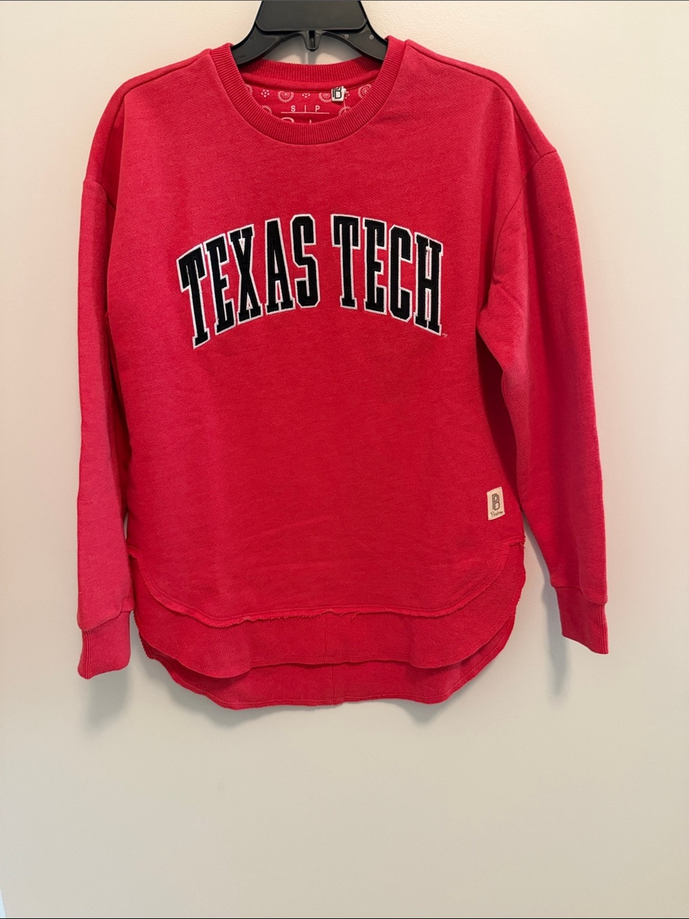 Pressbox Texas Tech Pink Crewneck Sweatshirt